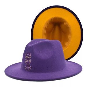 Omega Psi Phi Fraternity, Inc., Wide Brim Fedora, Two Tone Hat.